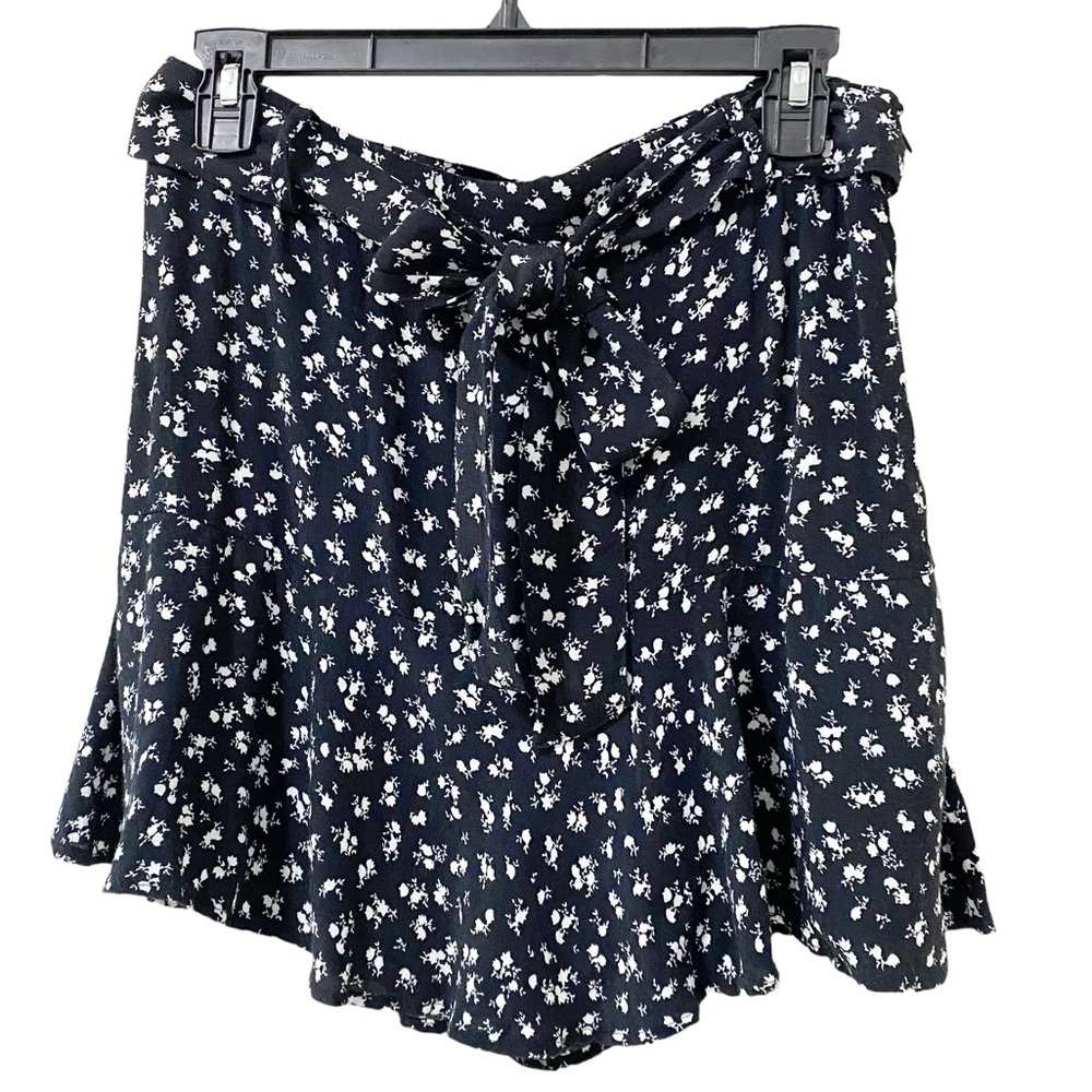 Zara Black & White Skort w/ Belt